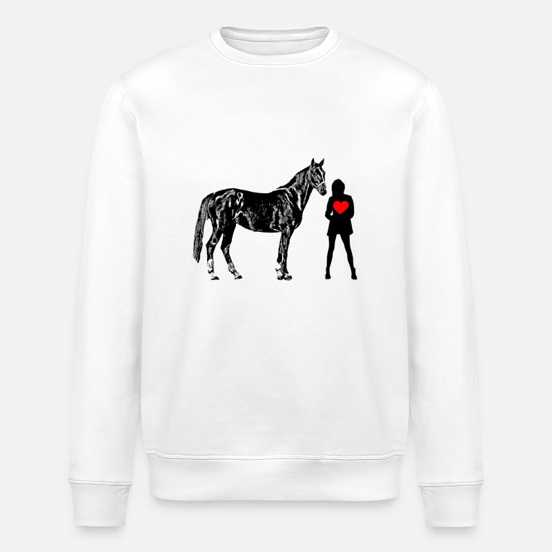 cheval - Sweat bio ROLLER Stanley/Stella Unisexe - blanc