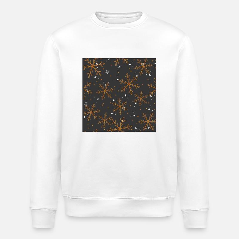 Ice crystal pattern - Stanley/Stella ROLLER Unisex Organic Sweatshirt - white
