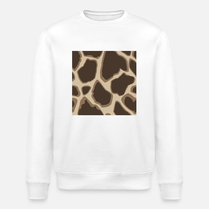 Motif de girafes - Sweat bio ROLLER Stanley/Stella Unisexe - blanc