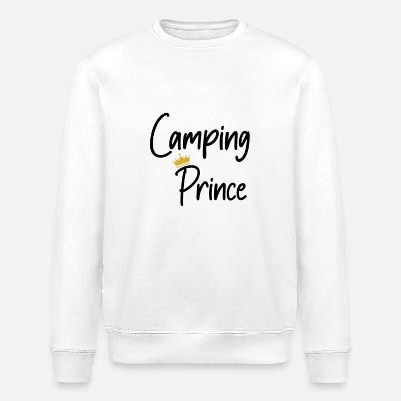 Camping Prince/Prinz - Camper, Camping - Stanley/Stella Unisex Bio-Sweatshirt ROLLER - Weiß