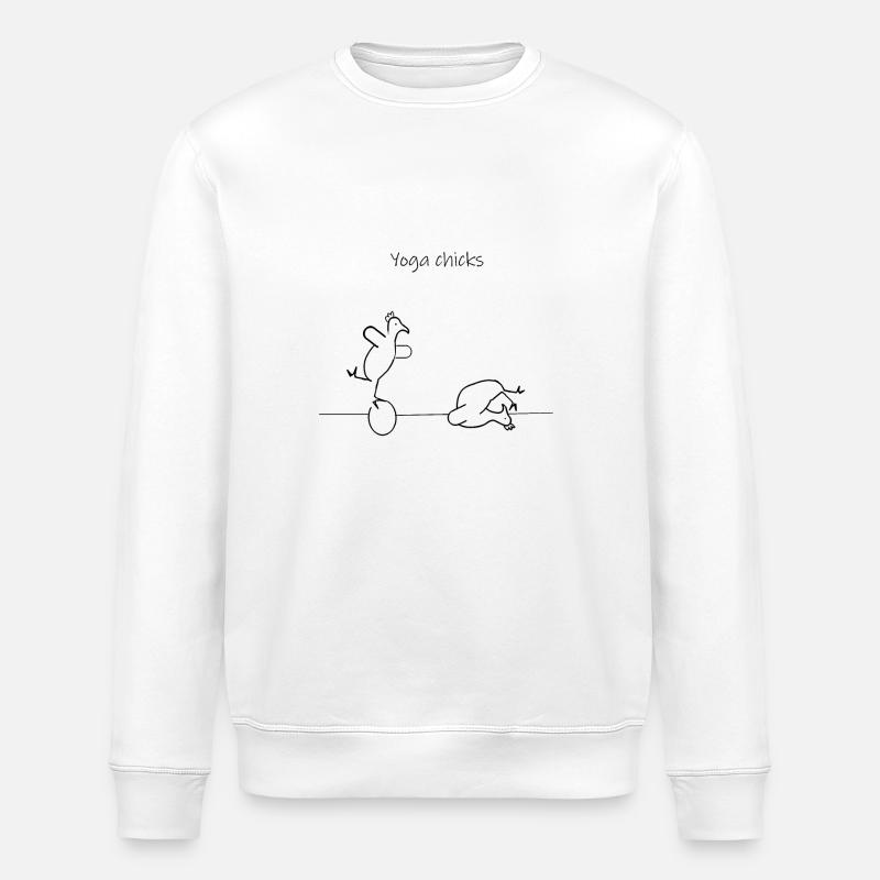 Yoga Hühner - Stanley/Stella Unisex Bio-Sweatshirt ROLLER - Weiß