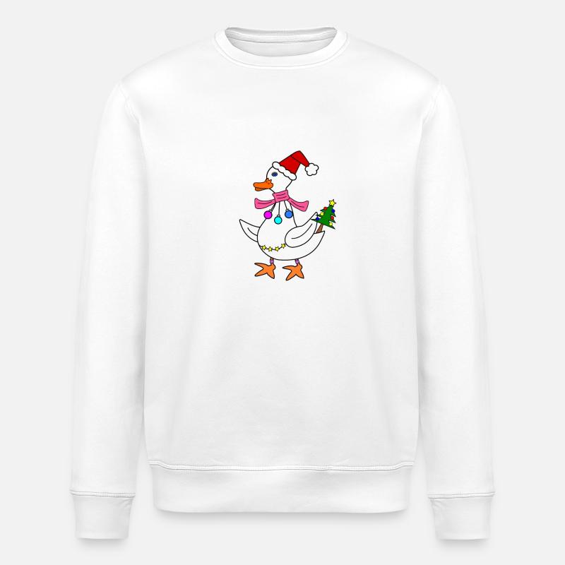 Weihnachtsgans - Stanley/Stella Unisex Bio-Sweatshirt ROLLER - Weiß