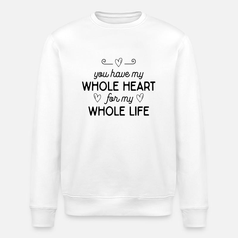 Déclaration d'amour romantique - Sweat bio ROLLER Stanley/Stella Unisexe - blanc