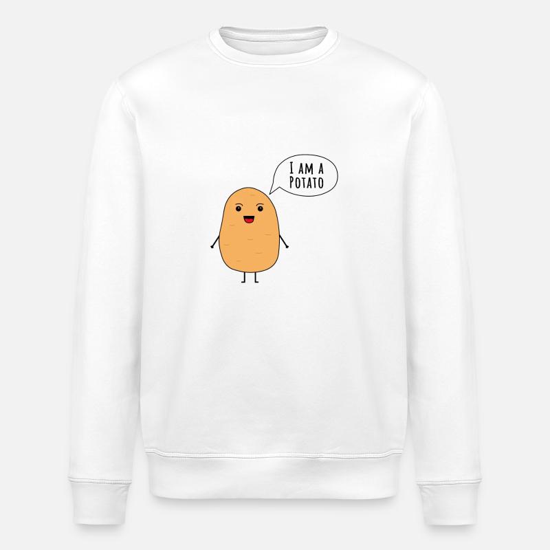 Ich bin eine Kartoffel - Stanley/Stella Unisex Bio-Sweatshirt ROLLER - Weiß