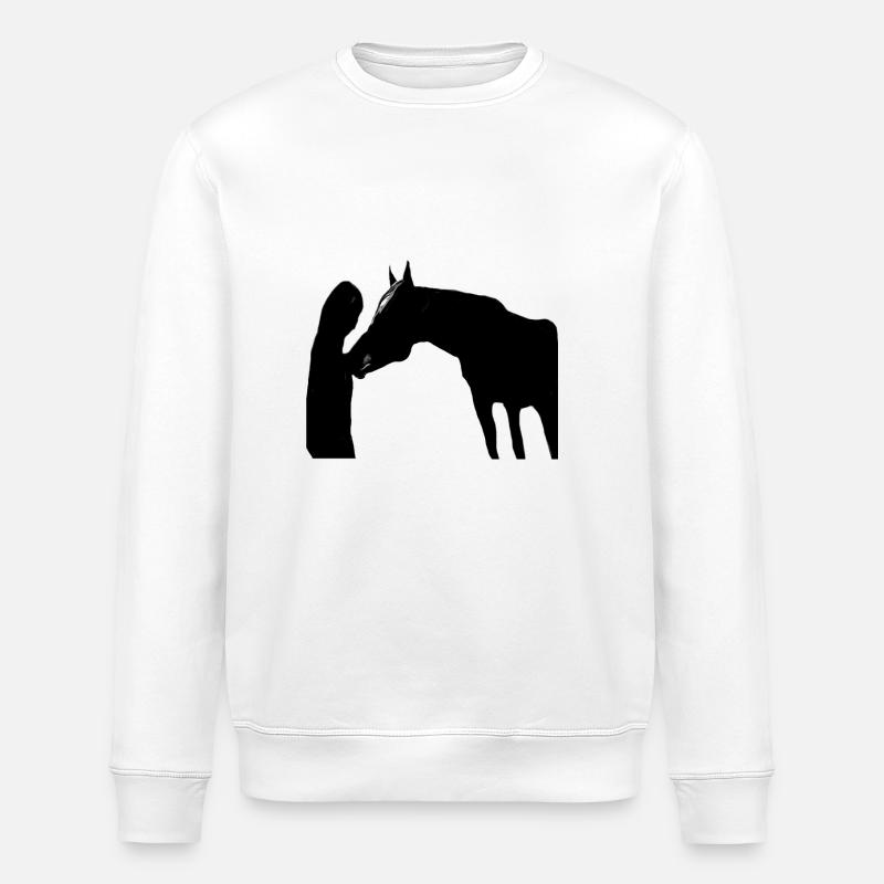 Cheval - Sweat bio ROLLER Stanley/Stella Unisexe - blanc