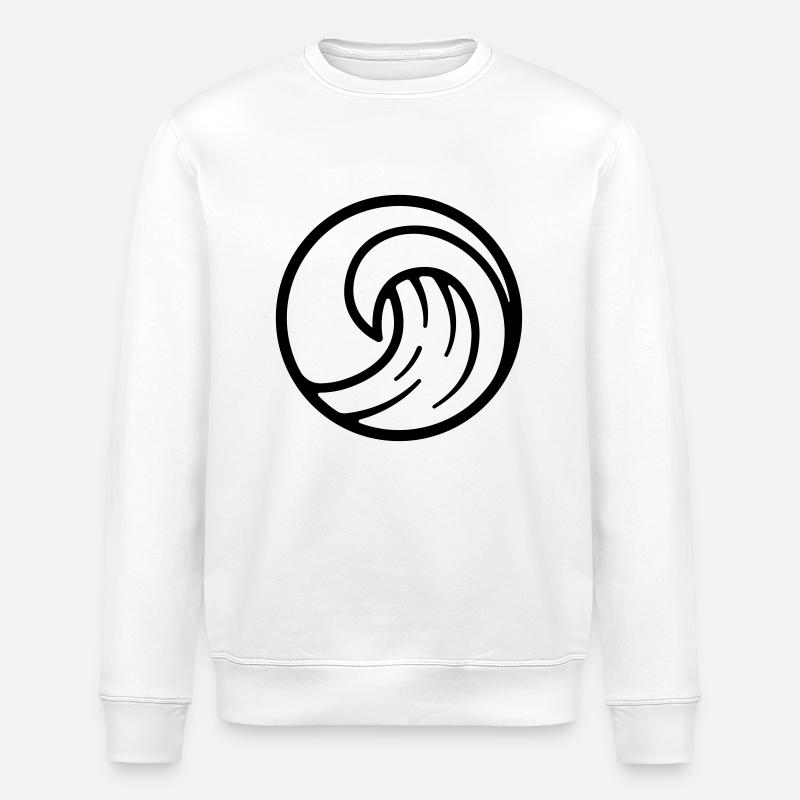 vague mer surf surf surf - Sweat bio ROLLER Stanley/Stella Unisexe - blanc