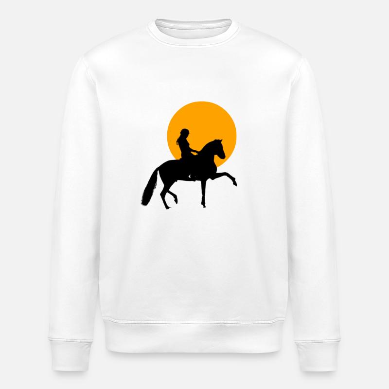 Pferd - Stanley/Stella Unisex Bio-Sweatshirt ROLLER - Weiß
