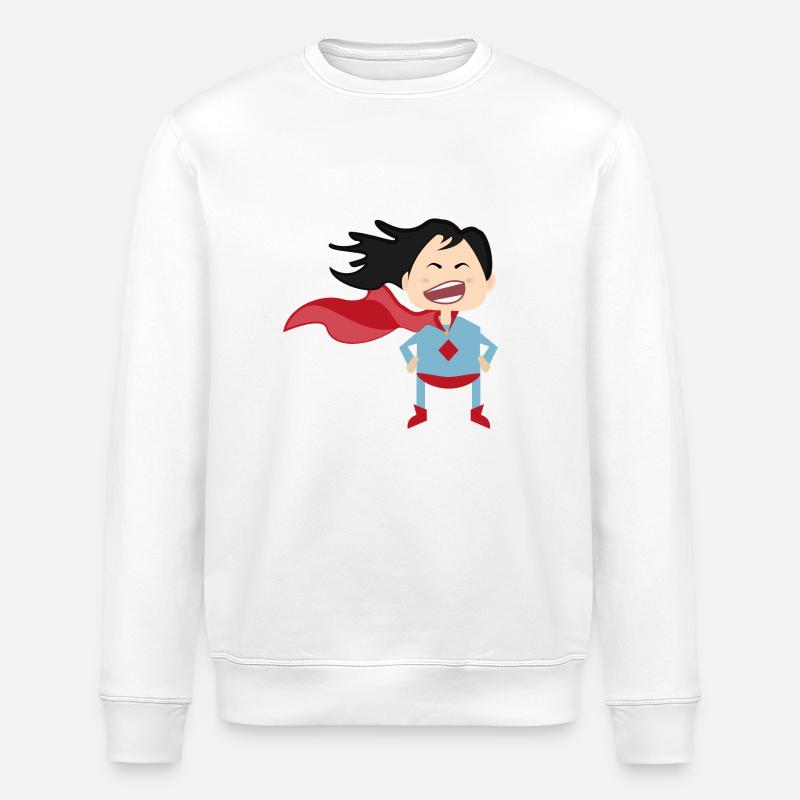 Superheldin - Stanley/Stella Unisex Bio-Sweatshirt ROLLER - Weiß