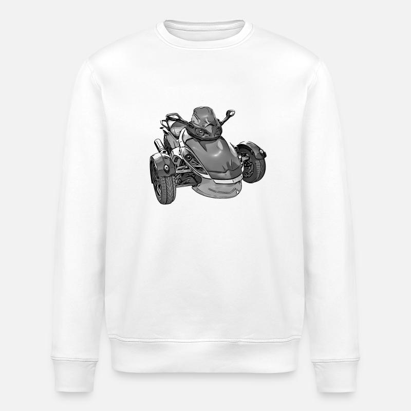 Spyder noir - Sweat bio ROLLER Stanley/Stella Unisexe - blanc