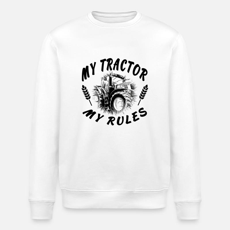 Tractor - Stanley/Stella ROLLER Unisex Organic Sweatshirt - white