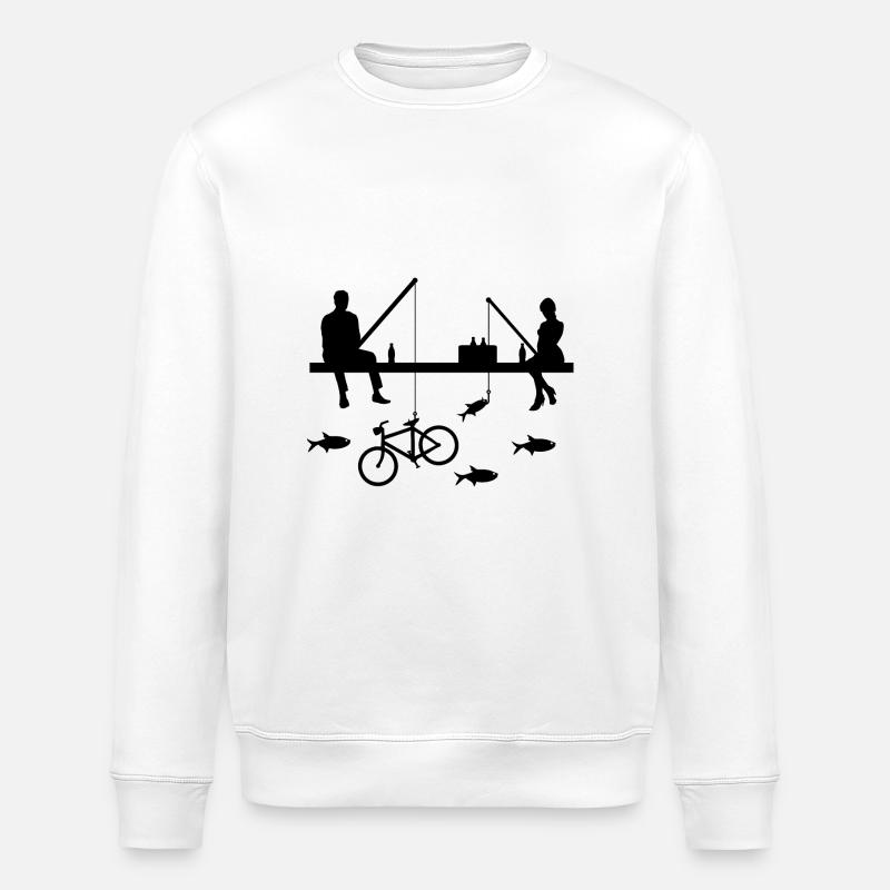 Pêche - Sweat bio ROLLER Stanley/Stella Unisexe - blanc