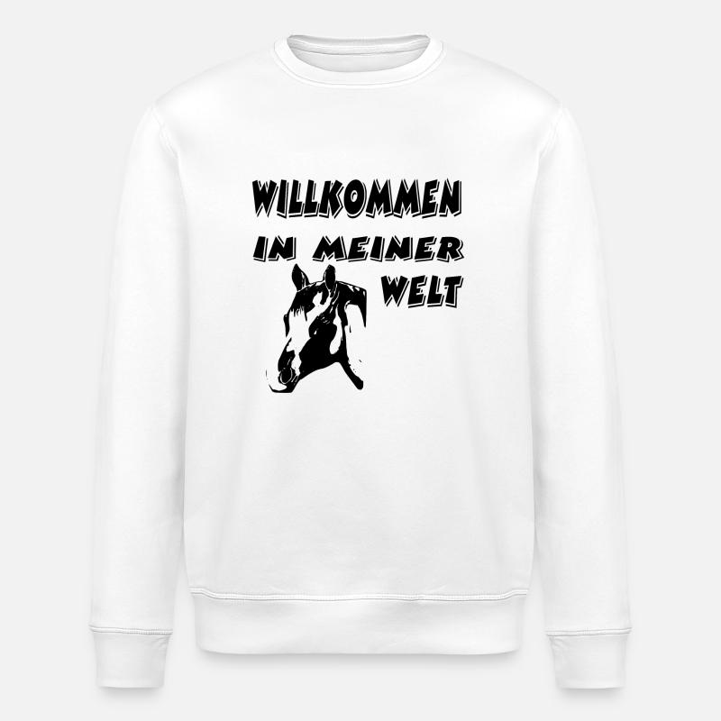 Pferd - Stanley/Stella Unisex Bio-Sweatshirt ROLLER - Weiß