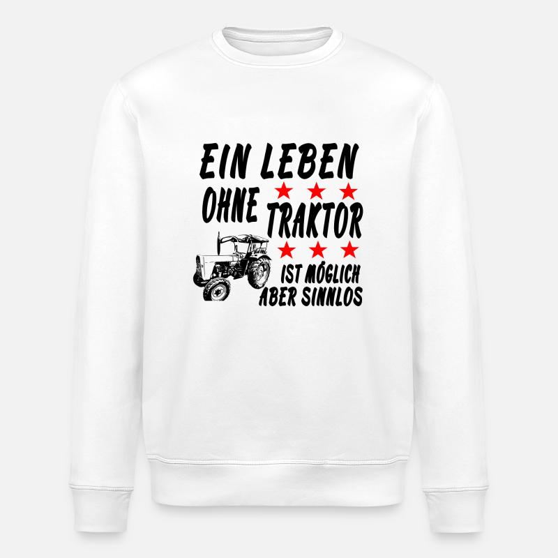 Traktor - Stanley/Stella Unisex Bio-Sweatshirt ROLLER - Weiß