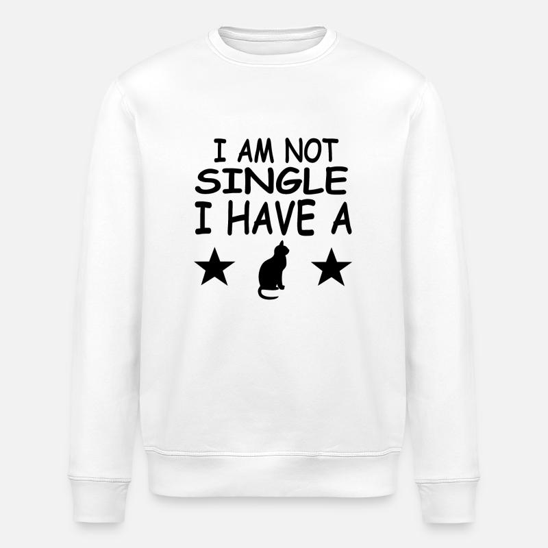 Chat - Sweat bio ROLLER Stanley/Stella Unisexe - blanc