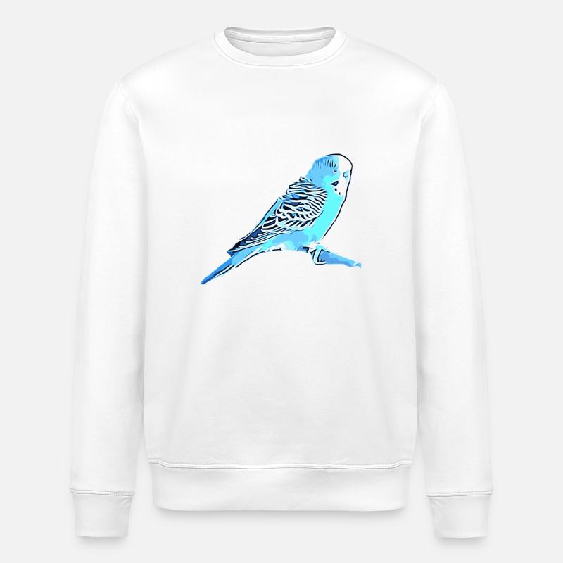 Budgerigar - Stanley/Stella ROLLER Unisex Organic Sweatshirt - white