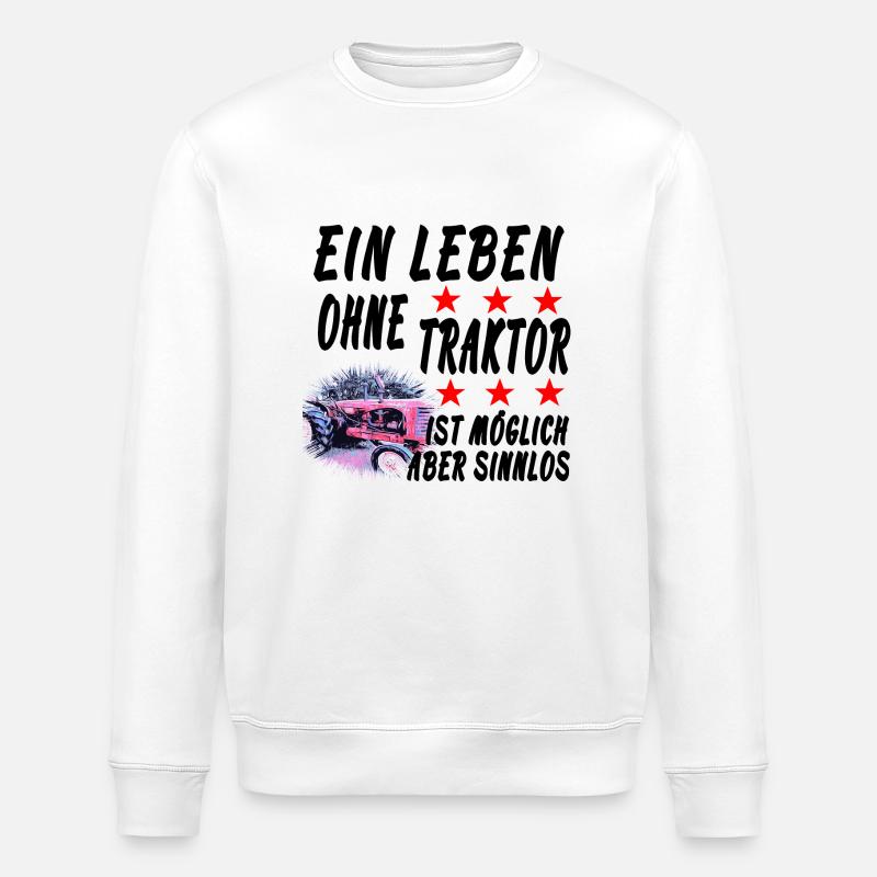 Traktor - Stanley/Stella Unisex Bio-Sweatshirt ROLLER - Weiß