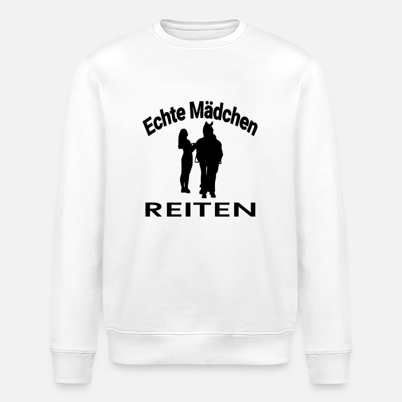 Pferd - Stanley/Stella Unisex Bio-Sweatshirt ROLLER - Weiß