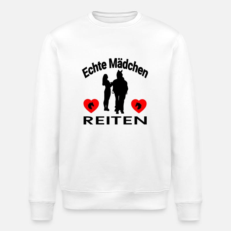 Pferd - Stanley/Stella Unisex Bio-Sweatshirt ROLLER - Weiß