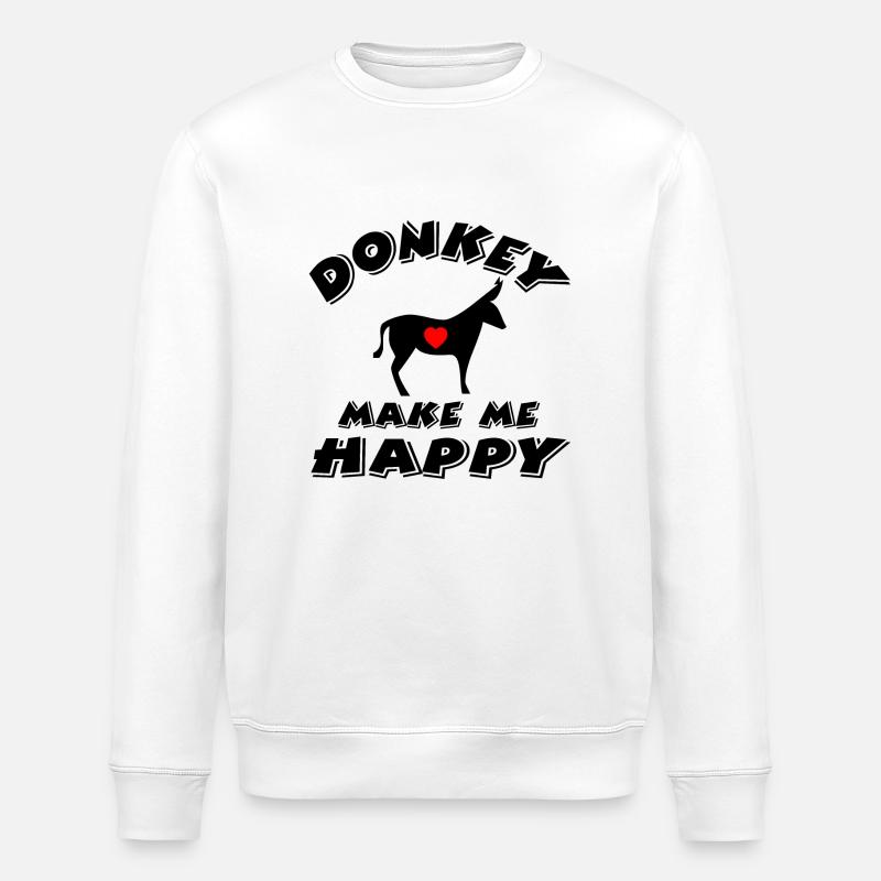 Âne - Sweat bio ROLLER Stanley/Stella Unisexe - blanc