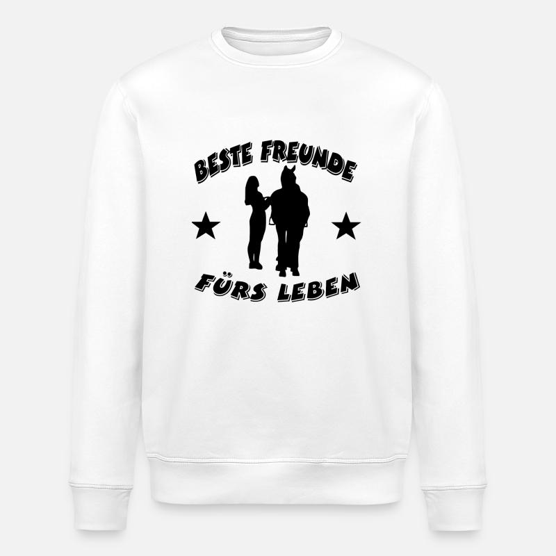 Pferd - Stanley/Stella Unisex Bio-Sweatshirt ROLLER - Weiß