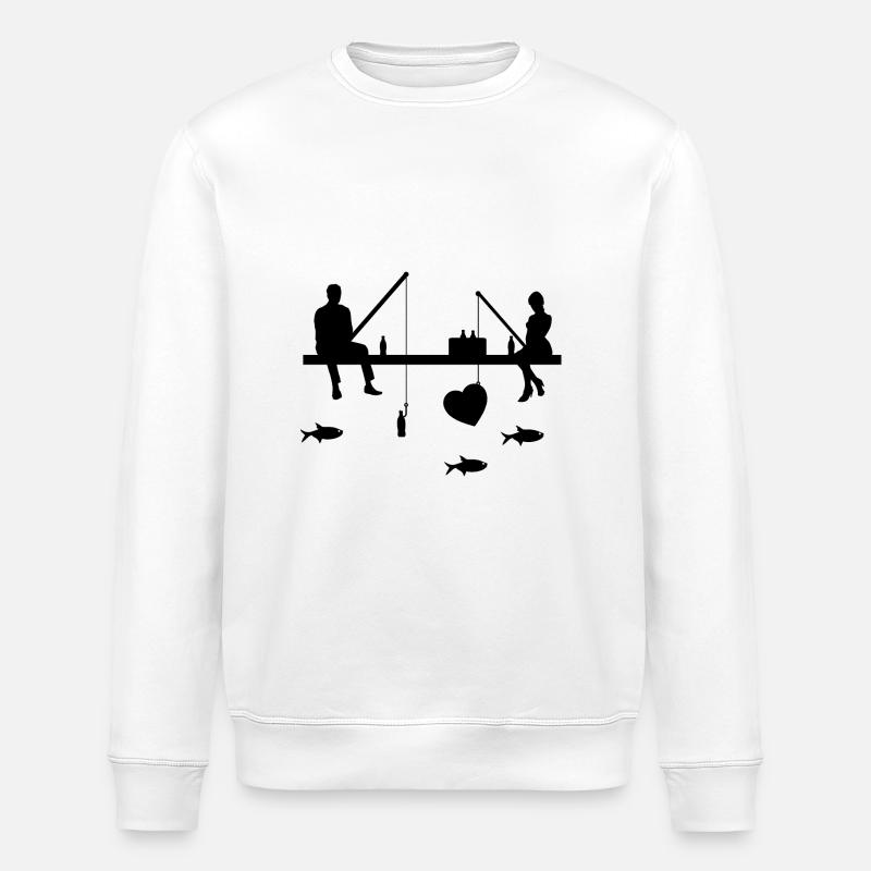 Angling - Stanley/Stella ROLLER Unisex Organic Sweatshirt - white