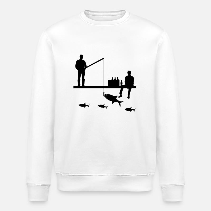 Angeln - Stanley/Stella Unisex Bio-Sweatshirt ROLLER - Weiß