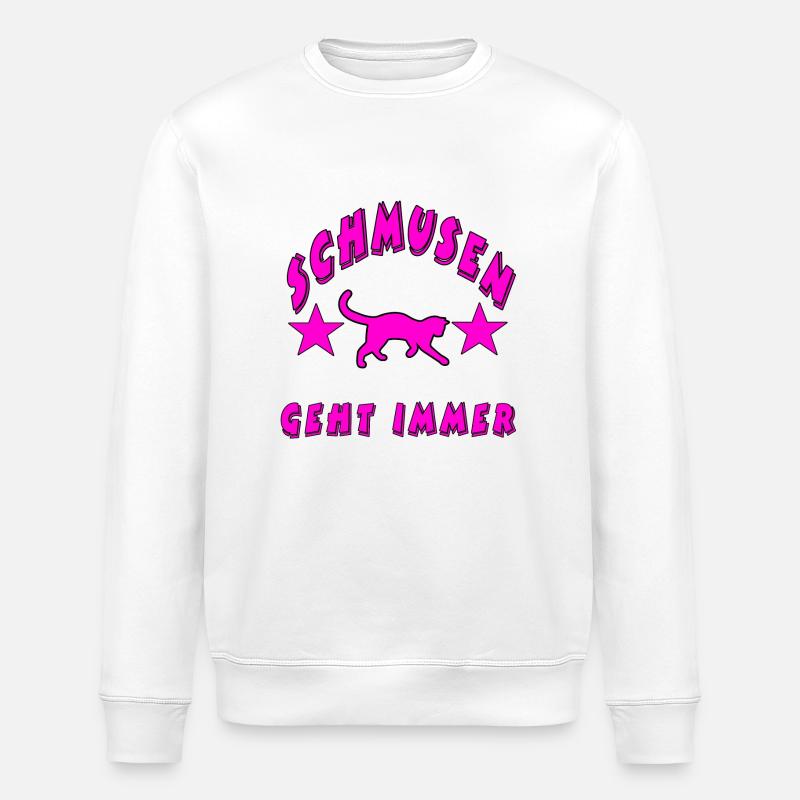 Katze - Stanley/Stella Unisex Bio-Sweatshirt ROLLER - Weiß