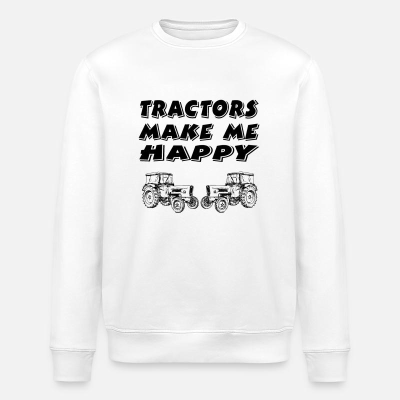 Tractor - Stanley/Stella ROLLER Unisex Organic Sweatshirt - white
