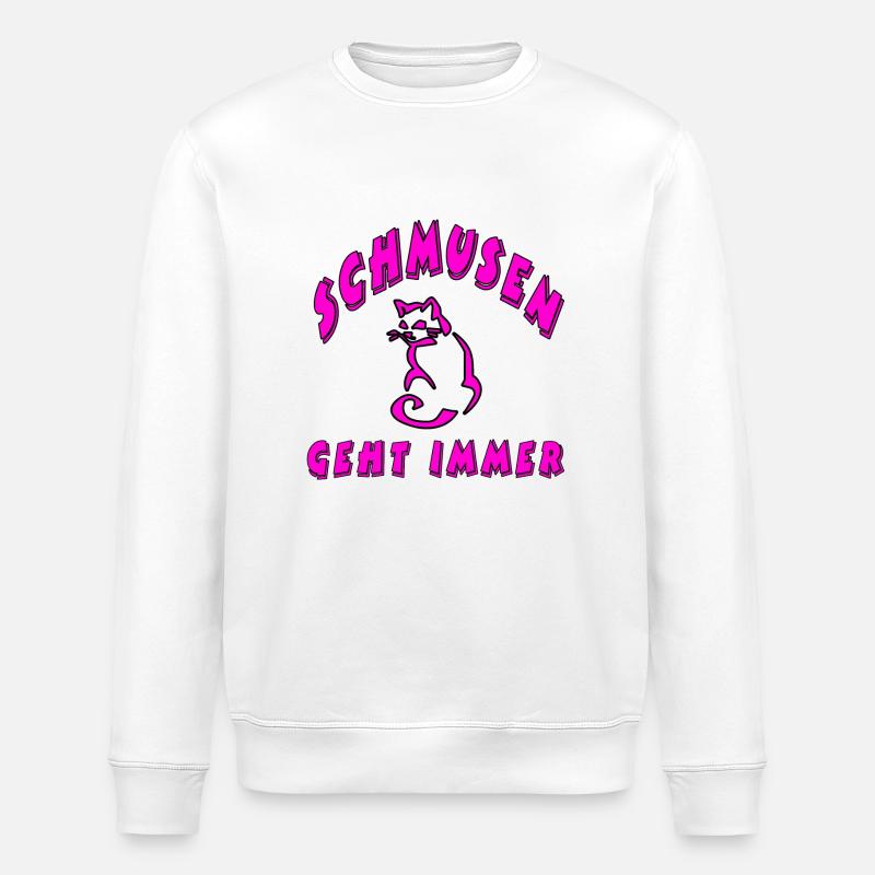 Katze - Stanley/Stella Unisex Bio-Sweatshirt ROLLER - Weiß