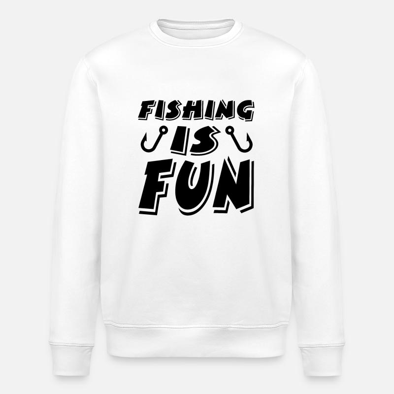 Angling - Stanley/Stella ROLLER Unisex Organic Sweatshirt - white