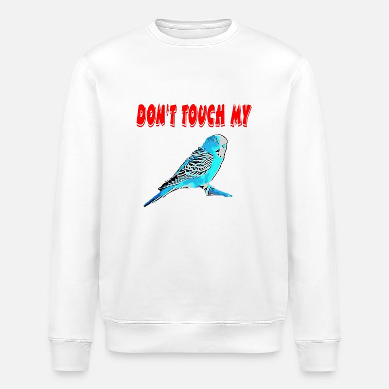 Budgerigar - Stanley/Stella ROLLER Unisex Organic Sweatshirt - white