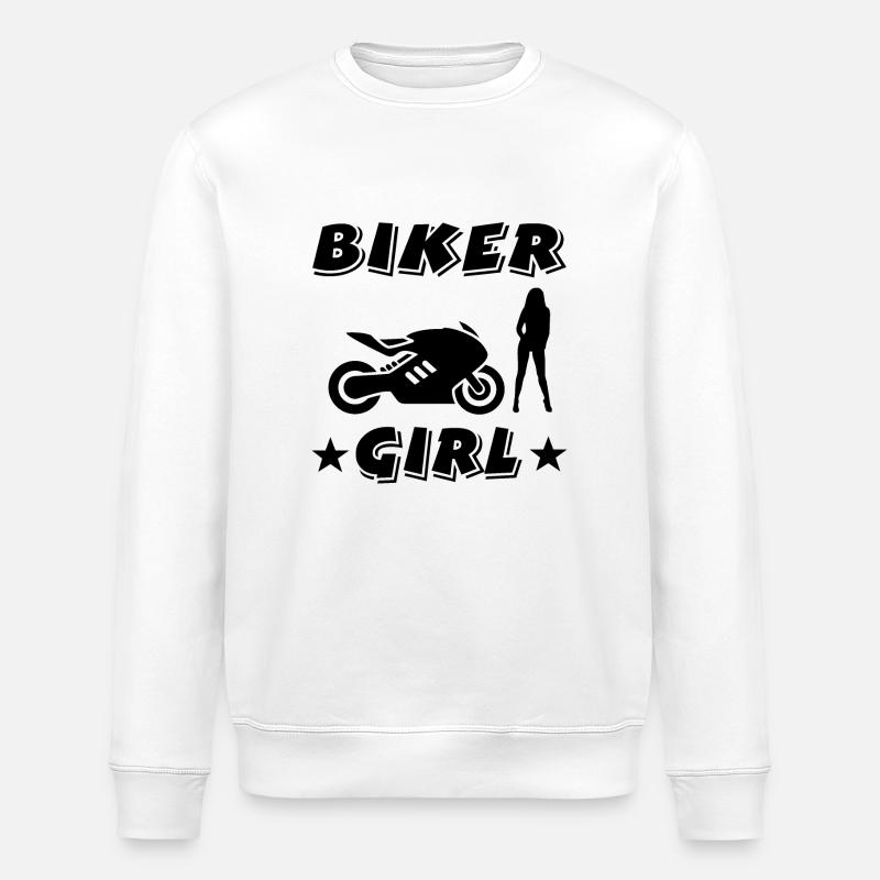 Motorrad - Stanley/Stella Unisex Bio-Sweatshirt ROLLER - Weiß