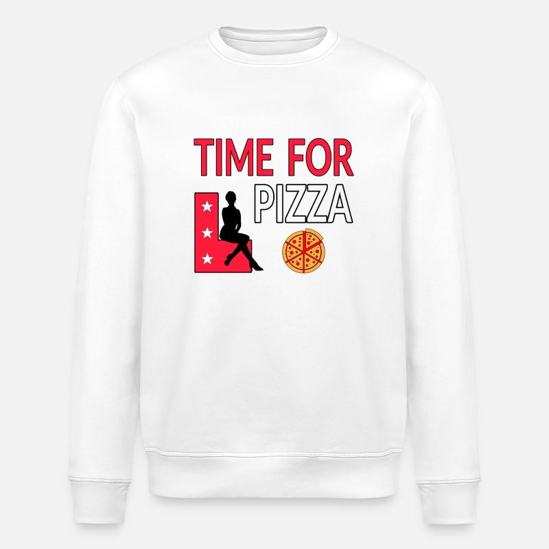 Pizza - Stanley/Stella ROLLER Unisex Organic Sweatshirt - white