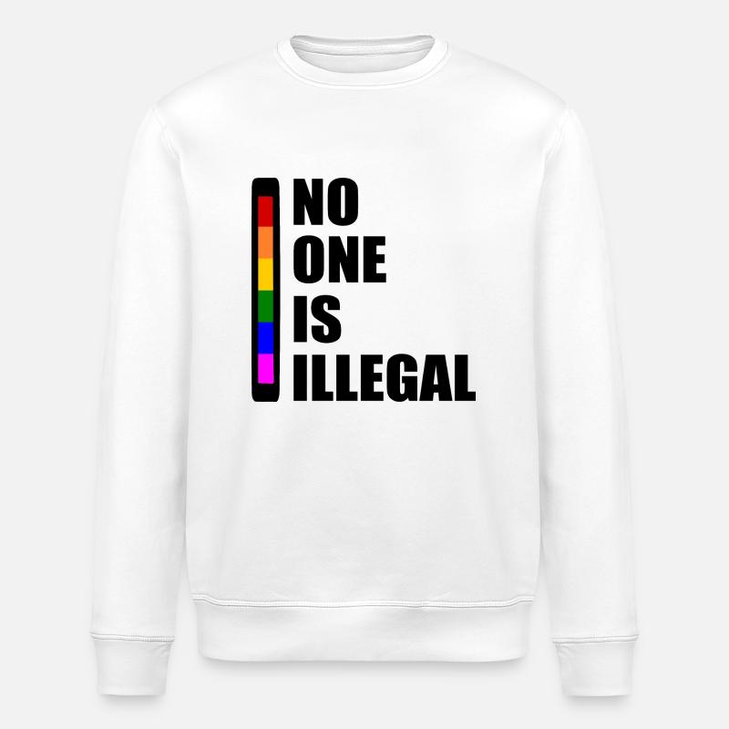 No one is illegal - Stanley/Stella Unisex Bio-Sweatshirt ROLLER - Weiß