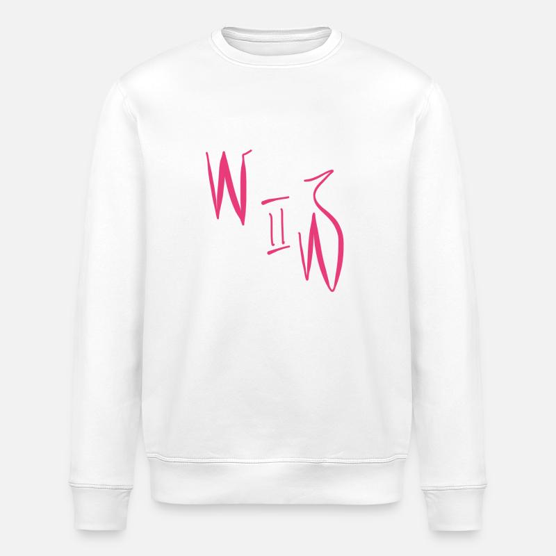 Abstraction violette - Sweat bio ROLLER Stanley/Stella Unisexe - blanc