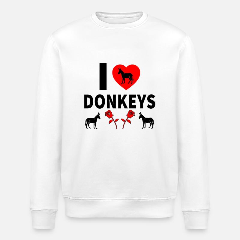 Âne - Sweat bio ROLLER Stanley/Stella Unisexe - blanc