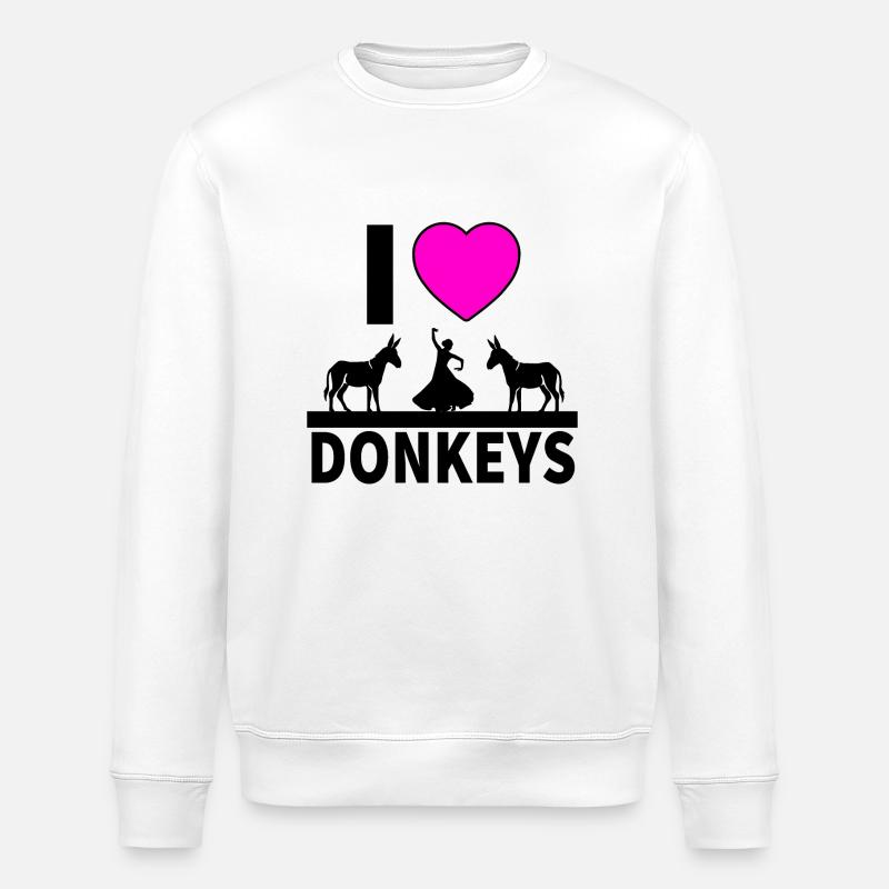 Esel - Stanley/Stella Unisex Bio-Sweatshirt ROLLER - Weiß