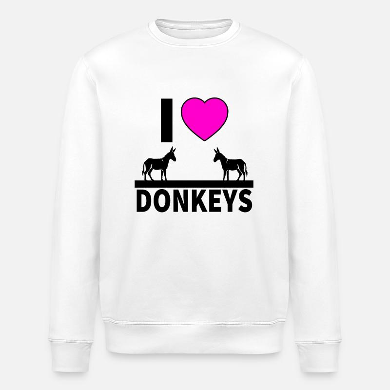 Esel - Stanley/Stella Unisex Bio-Sweatshirt ROLLER - Weiß