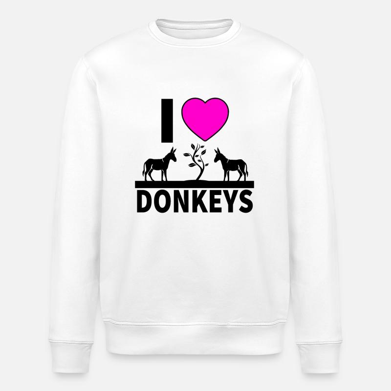 Âne - Sweat bio ROLLER Stanley/Stella Unisexe - blanc