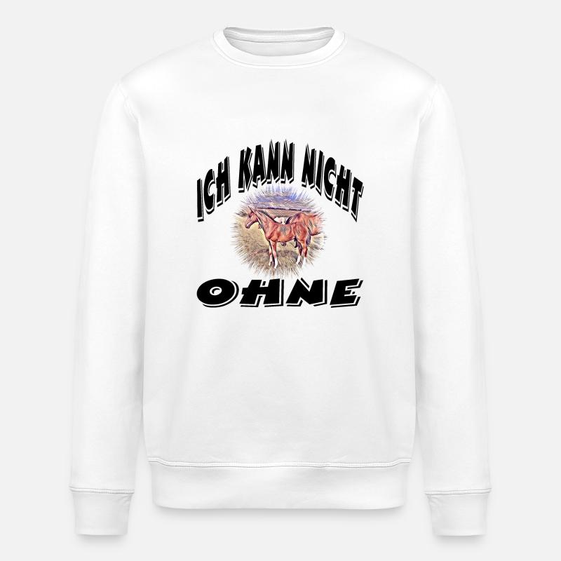 Pferde - Stanley/Stella Unisex Bio-Sweatshirt ROLLER - Weiß