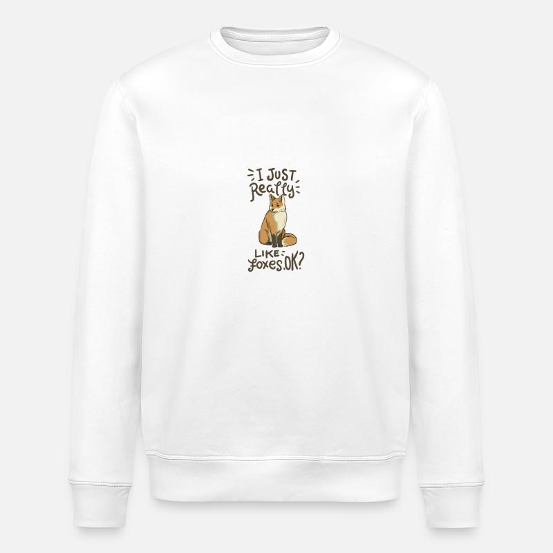 Forêt animale de renards - Sweat bio ROLLER Stanley/Stella Unisexe - blanc