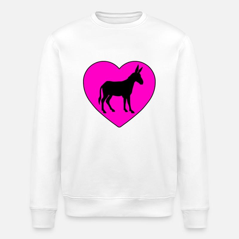 Esel - Stanley/Stella Unisex Bio-Sweatshirt ROLLER - Weiß