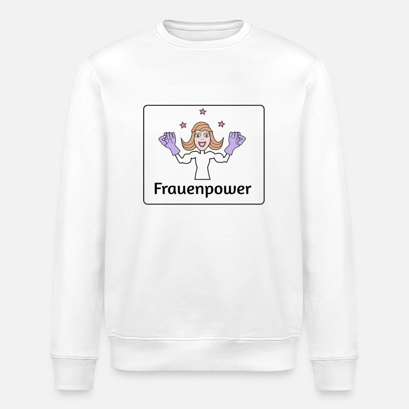 Frauenpower - Stanley/Stella Unisex Bio-Sweatshirt ROLLER - Weiß