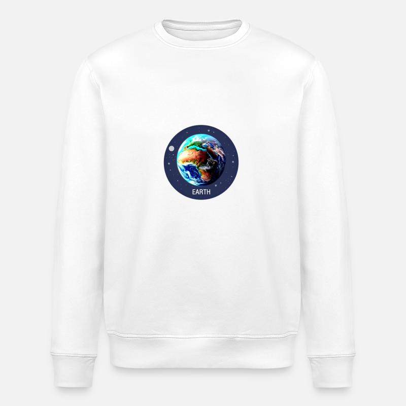 Planet Erde - Stanley/Stella Unisex Bio-Sweatshirt ROLLER - Weiß