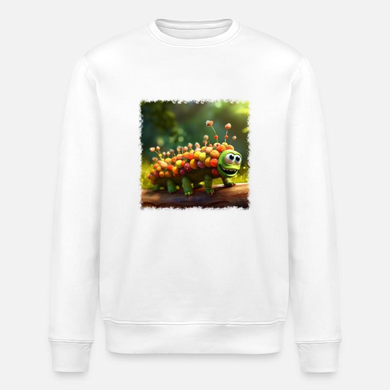 süße Raupe - Stanley/Stella Unisex Bio-Sweatshirt ROLLER - Weiß
