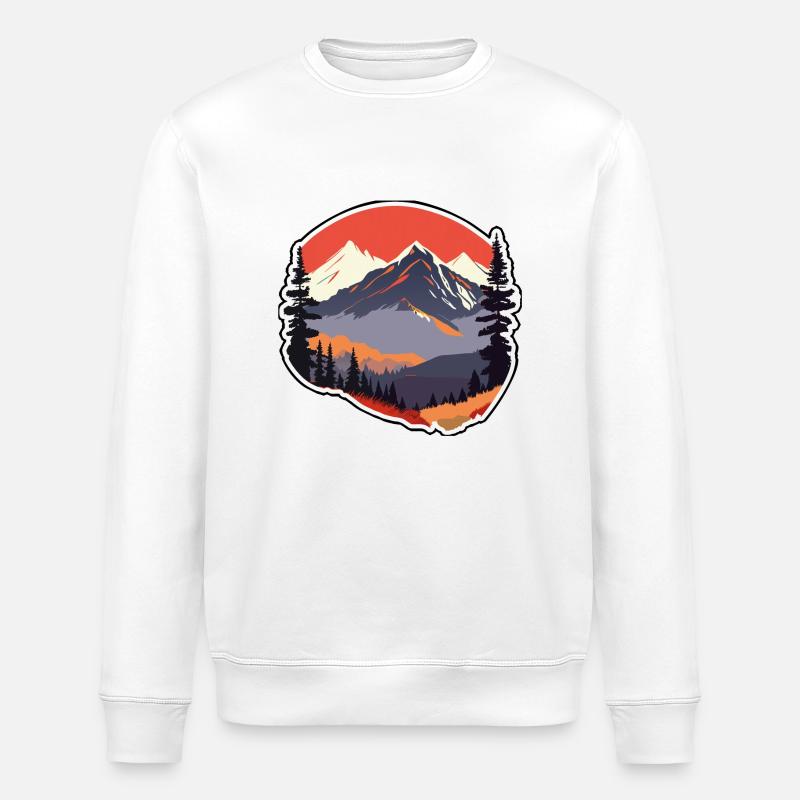 Mountains - Stanley/Stella Unisex Bio-Sweatshirt ROLLER - Weiß