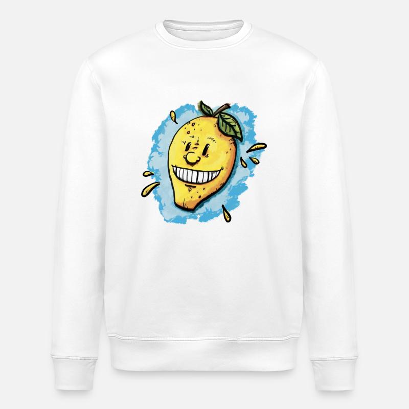 Spritzig / Sauer / Zitrone / Limonade / Sommer - Stanley/Stella Unisex Bio-Sweatshirt ROLLER - Weiß