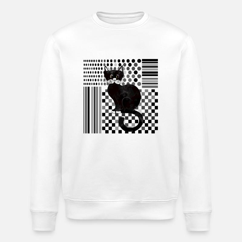 Chat - Sweat bio ROLLER Stanley/Stella Unisexe - blanc