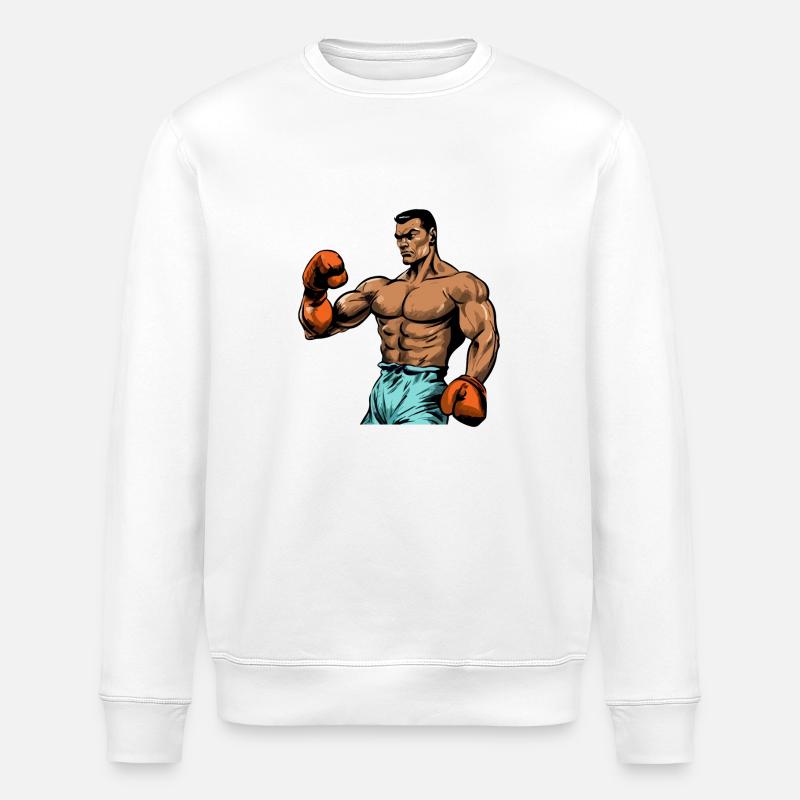 Mike, der Boxer - Stanley/Stella Unisex Bio-Sweatshirt ROLLER - Weiß
