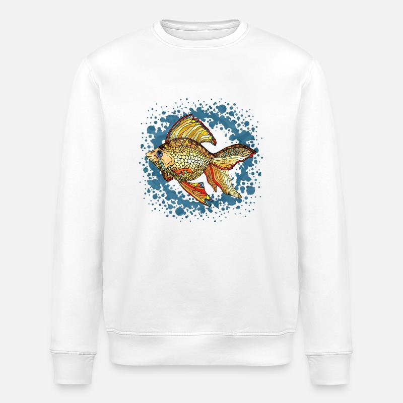 Fisch - Stanley/Stella Unisex Bio-Sweatshirt ROLLER - Weiß